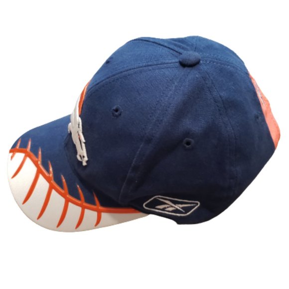 Reebok Denver Broncos Football Cap Hat Men's OS Navy Blue Embroidered Retro 90s - Picture 2 of 11